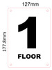 FLOOR NUMBER ONE HPD SIGN