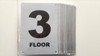 FLOOR NUMBER THREE BUILDING SIGN