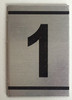 NUMBER SIGNAGE -1 -BRUSHED ALUMINUM