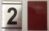 NUMBER HPD SIGN -2 -BRUSHED ALUMINUM
