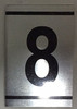 NUMBER SIGN -8-BRUSHED ALUMINUM