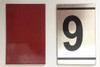 NUMBER HPD SIGN -9-BRUSHED ALUMINUM