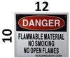 Danger Oxygen NO Smoking NO Open Flames Safety Warning Sign Signage Danger Oxygen NO Smoking NO Open Flames Safety Warning Sign Signage