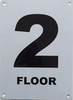 Floor number 2 sign