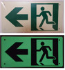 RUNNING MAN LEFT ARROW SIGN -