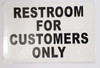 Sticker - Restroom for Customers ONLY Sign