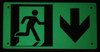 RUNNING MAN DOWN ARROW  -  Signage