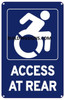 ADA Access at Rear Sign-Tactile Signs