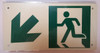 RUNNING MAN DOWN LEFT ARROW  -  Sign