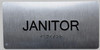 Janitor Sign-Tactile Signs  Silver-Tactile Touch Braille Sign-Tactile Signs Janitor Sign-Tactile Signs  Silver-Tactile Touch Braille Sign-Tactile Signs