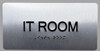 I.T Room Sign-Tactile Signs  Silver-Tactile Touch Braille Sign-Tactile Signs