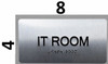 I.T Room Sign-Tactile Signs  Silver-Tactile Touch Braille Sign-Tactile Signs