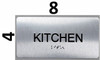 Kitchen Sign-Tactile Signs  Silver-Tactile Touch Braille Sign-Tactile Signs