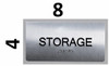 Storage Sign-Tactile Signs  Silver-Tactile Touch Braille Sign-Tactile Signs