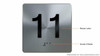 6TH Floor Elevator Jamb Plate Sign- with Braille and Raised Number-Elevator Floor Number Sign-