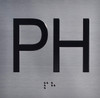PH Floor Elevator Jamb Plate Sign- with Braille and Raised Number-Elevator Floor Number Sign-