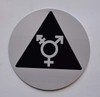 Gender Neutral Symbol  Door Sign-Sign Braille Sign with Raised Tactile Graphics and Letters