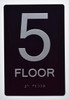 Floor Number Sign-Tactile Signs 5TH Floor Sign-Tactile Signs