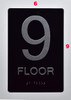 Floor Number Sign-Tactile Signs 9TH Floor Sign-Tactile Signs Floor Number Sign-Tactile Signs 9TH Floor Sign-Tactile Signs