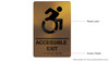 Floor 1 Sign-Tactile Signs - 1ST Floor Sign-Tactile Signs - Gold
