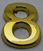 Apartment Number Sign/Mailbox Number Sign, Door Number Sign. Number 8 Gold
