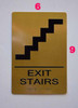 BRAILLE EXIT STAIRS SIGN
