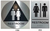 California Title 24 Geometric All Gender Restroom Sign-Tactile Signs  Paired Set