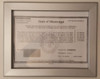Business License Certificate Frame state of Mississippi Compliance Sign