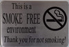 This is Smoke Free Environment BUILDING SIGN
