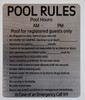 Pool Rules and Pool Hours DOB SIGN Pool Rules and Pool Hours DOB SIGN