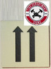 PHOTOLUMINESCENT DOOR IDENTIFICATION LETTER "Two Arrow Up" DOB SIGN HEAVY DUTY / GLOW IN THE DARK "DOOR NUMBER" DOB SIGN HEAVY DUTY