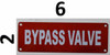 Bypass Valve   Fire Department Sign