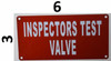 Inspectors Test Valve   Signage Inspectors Test Valve   Signage