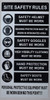 Site Safety Rules Sign-PPE DOB SIGN Site Safety Rules Sign-PPE DOB SIGN