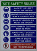 Site Safety Rules Sign Site Safety Rules Sign