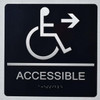 ACCESSIBLE Right Arrow Sign-Tactile Signs