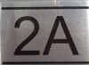 APARTMENT NUMBER BUILDING SIGN-2A -BRUSHED ALUMINUM APARTMENT NUMBER BUILDING SIGN-2A -BRUSHED ALUMINUM