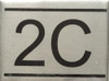 APARTMENT NUMBER -2C-BRUSHED ALUMINUM APARTMENT NUMBER -2C-BRUSHED ALUMINUM