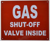 SIGN Gas SHUTOFF Valve Inside SIGN Gas SHUTOFF Valve Inside