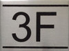 APARTMENT NUMBER HPD SIGN -3F -BRUSHED ALUMINUM APARTMENT NUMBER HPD SIGN -3F -BRUSHED ALUMINUM