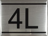 APARTMENT NUMBER -4L -BRUSHED ALUMINUM Signage