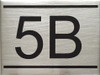 APARTMENT NUMBER -5B -BRUSHED ALUMINUM APARTMENT NUMBER -5B -BRUSHED ALUMINUM
