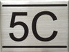 APARTMENT NUMBER DOB SIGN -5C -BRUSHED ALUMINUM APARTMENT NUMBER DOB SIGN -5C -BRUSHED ALUMINUM