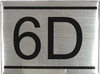 APARTMENT NUMBER HPD SIGN -6D -BRUSHED ALUMINUM APARTMENT NUMBER HPD SIGN -6D -BRUSHED ALUMINUM