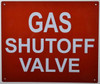 FIRE DEPT SIGNAGE Gas SHUTOFF Valve