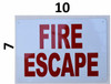 FIRE Escape Hpd Sign FIRE Escape Hpd Sign