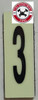 PHOTOLUMINESCENT DOOR NUMBER 3 SIGNAGE HEAVY DUTY / GLOW IN THE DARK "DOOR NUMBER THREE" SIGNAGE HEAVY DUTY