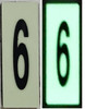 PHOTOLUMINESCENT DOOR NUMBER 6 HPD SIGN HEAVY DUTY / GLOW IN THE DARK "DOOR NUMBER SIX" HPD SIGN HEAVY DUTY
