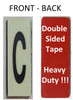 PHOTOLUMINESCENT DOOR NUMBER C SAFETY SIGNHEAVY DUTY / GLOW IN THE DARK "DOOR NUMBER" SAFETY SIGNHEAVY DUTY