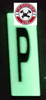 PHOTOLUMINESCENT DOOR NUMBER P SAFETY SIGNHEAVY DUTY / GLOW IN THE DARK "DOOR NUMBER" SAFETY SIGNHEAVY DUTY